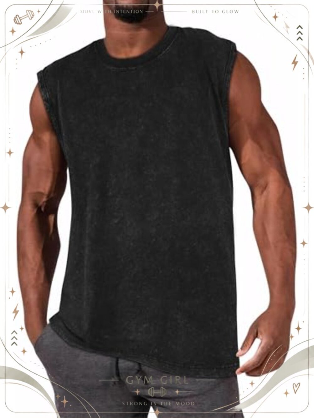 Mens Tank Top Sleeveless Muscle Shirt Cotton Athletic Workout Top